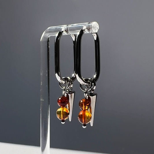 Boucles d'oreilles Ambre